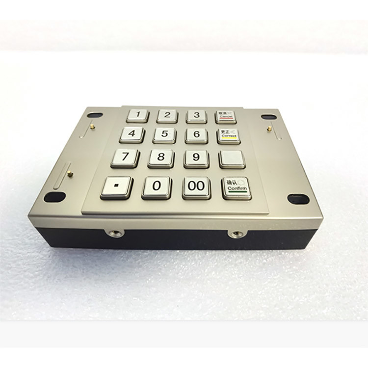 DES 3DES Payment Kiosk ATM Pin Pad PCI 4.0 Certified Encrypted Metal 16 Keys