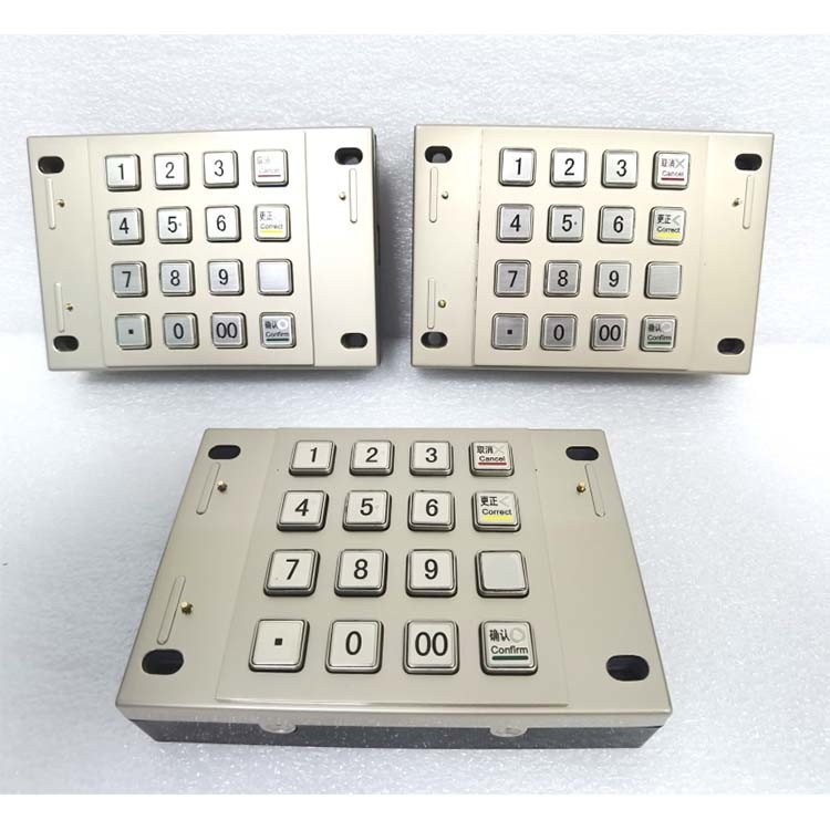 DES 3DES Payment Kiosk ATM Pin Pad PCI 4.0 Certified Encrypted Metal 16 Keys