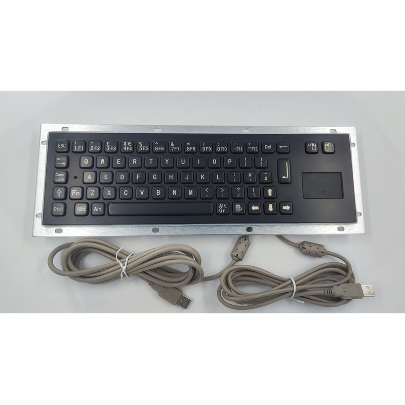 Self Service Kiosk SS304 Industrial Keyboard With Touchpad Black Color