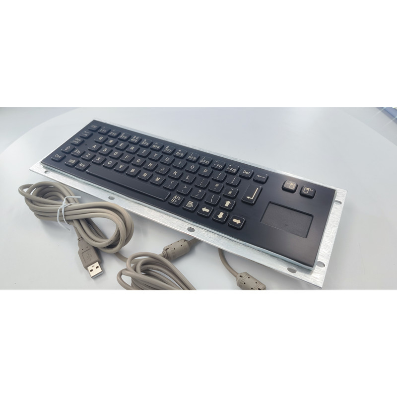 Self Service Kiosk SS304 Industrial Keyboard With Touchpad Black Color
