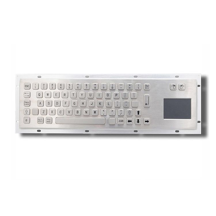 Wired Industrial Keyboard With Touchpad US Layout Front Panel Dimension 392 X 110 Mm
