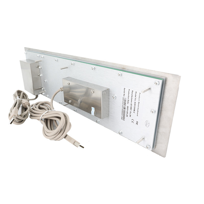 Self Service Kiosk 65 Keys Panel Mounting Industrial IP65 Stainless Steel Metal Keyboard With Trackball