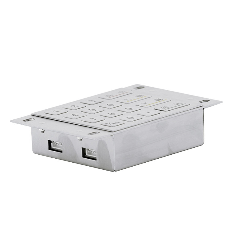 IP65 Waterproof Dust-Proof Payment Kiosk Encrypted EPP Metal PIN Pad With 16 Keys