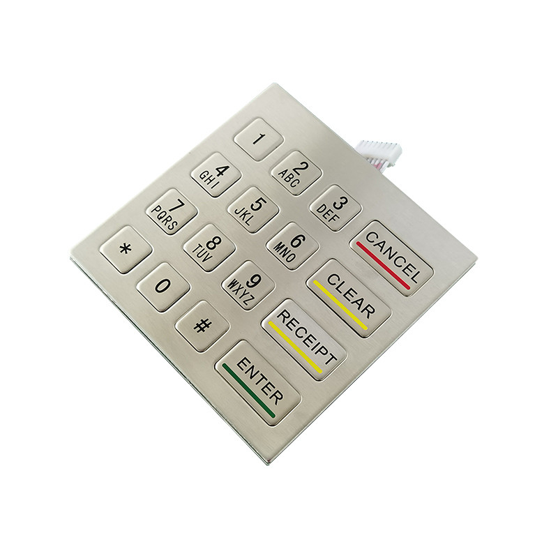 Self Service Kiosk Machine Waterproof IP65 Stainless Steel Metal Numeric Keypad with 4x4 Keys