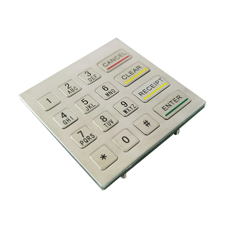 Self Service Kiosk Machine Waterproof IP65 Stainless Steel Metal Numeric Keypad with 4x4 Keys
