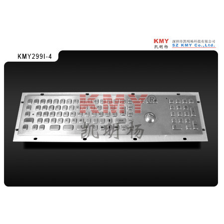 FCC Waterproof USB PS2 Interface Kiosk Metal Keyboard For Industrial Control Platform